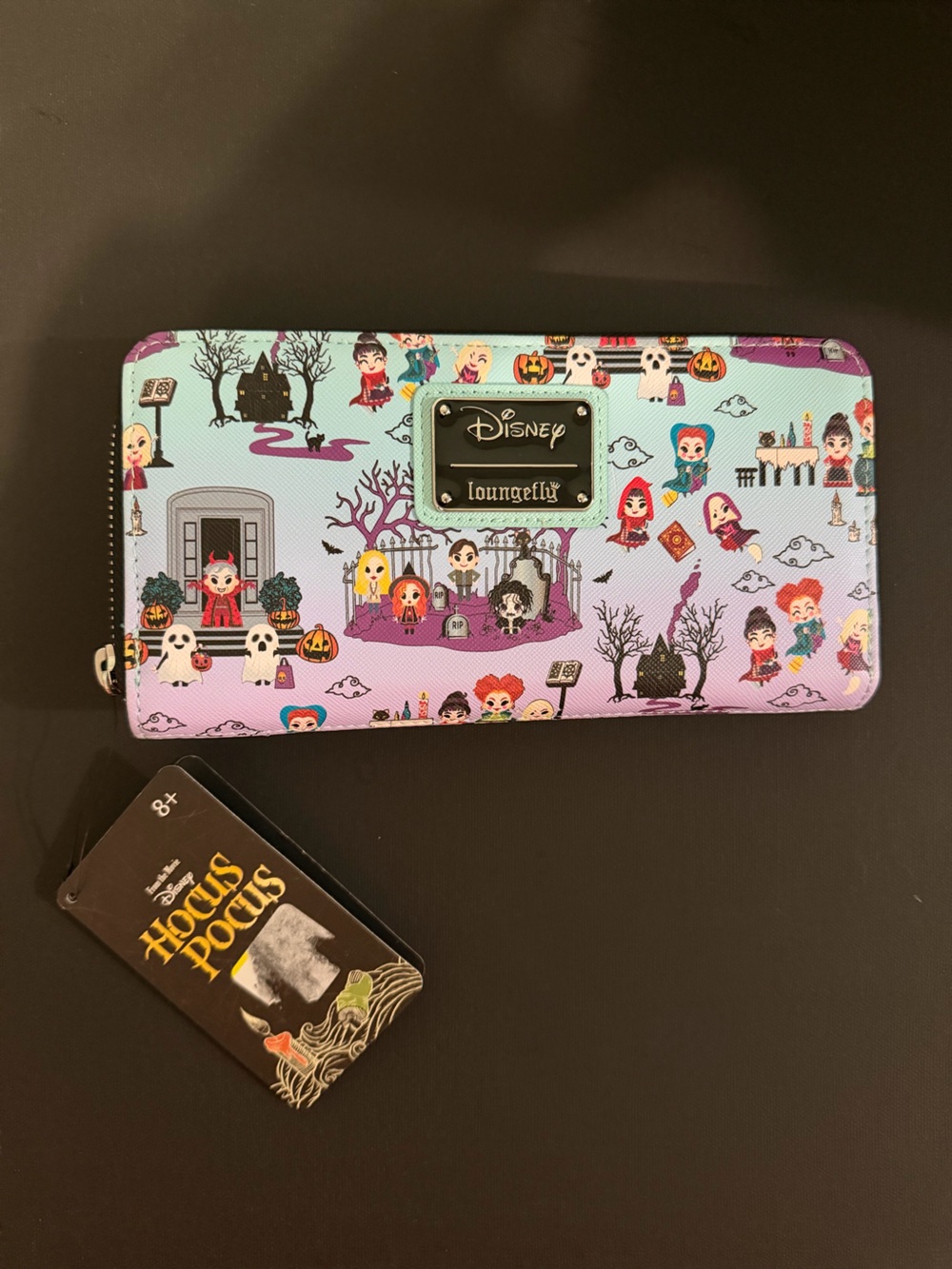Loungefly Hocus Pocus Pastel Purple & Teal Zip Wallet